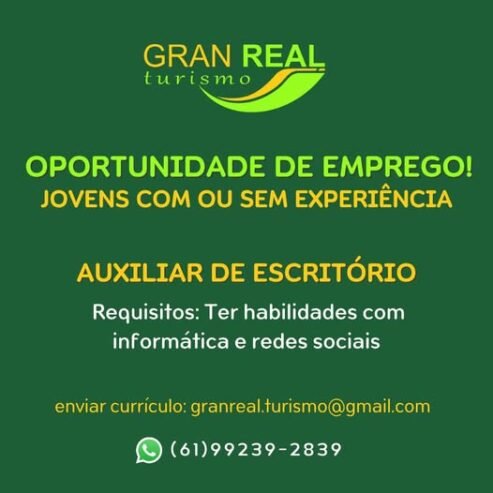 Gran Real Turismo – OPORTUNIDADE DE EMPREGO!