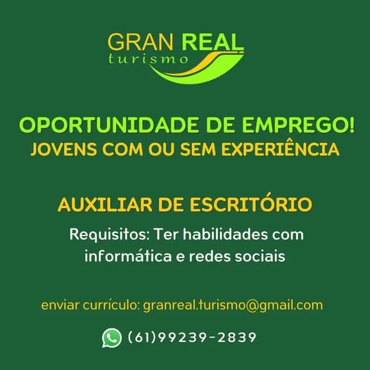 Gran Real Turismo – OPORTUNIDADE DE EMPREGO!