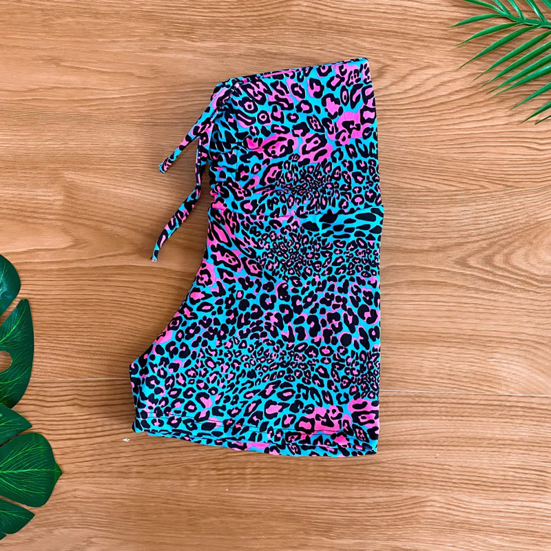 Short de Cordinha Cintura Alta de Academia Fitness Esportivo Feminino Shortinho