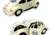 Fusca Herbie 53 Miniatura Ferro Abre Porta Capô Fricção Coleção