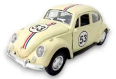 Fusca Herbie 53 Miniatura Ferro Abre Porta Capô Fricção Coleção