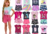 Kit 10 peças de Roupa Conjunto Infantil e Juvenil Menina Tamanho 01 ao 16