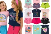 Kit 10 peças de Roupa Conjunto Infantil e Juvenil Menina Tamanho 01 ao 16