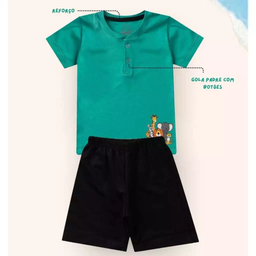 Kit 10 peças de Roupa Conjunto Infantil e Juvenil Menino Tamanho 01 ao 16
