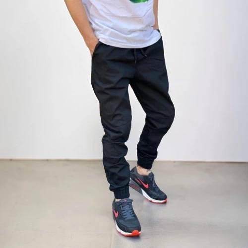 Calças Sport masculinas Jogger camuflada Preto e Branco