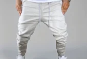 Calças Sport masculinas Jogger camuflada Preto e Branco