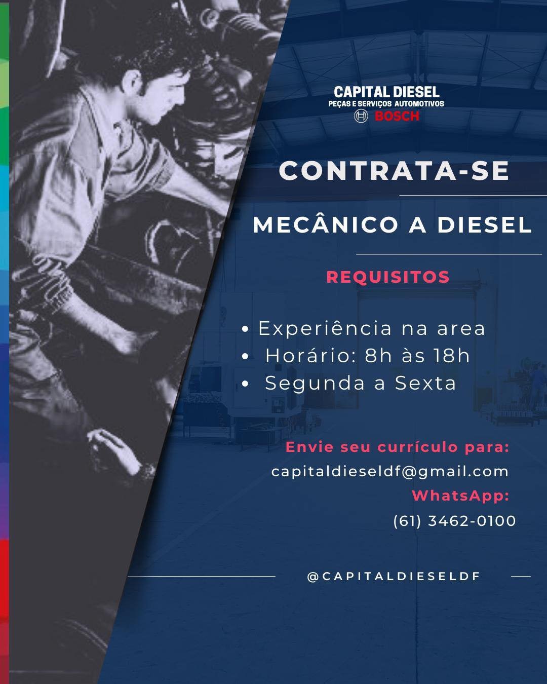 Vaga de Emprego – CAPITAL DIESEL