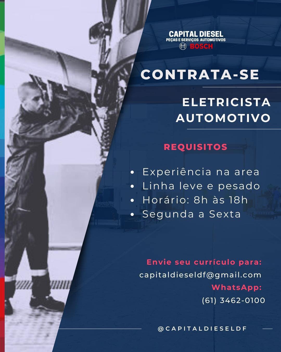 Vaga de Emprego – CAPITAL DIESEL