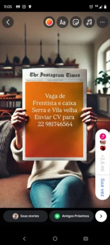 Vaga frentista e caixa Vila velha