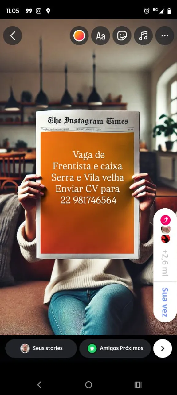 Vaga frentista e caixa Vila velha