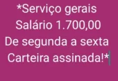 Emprego serviço gerais