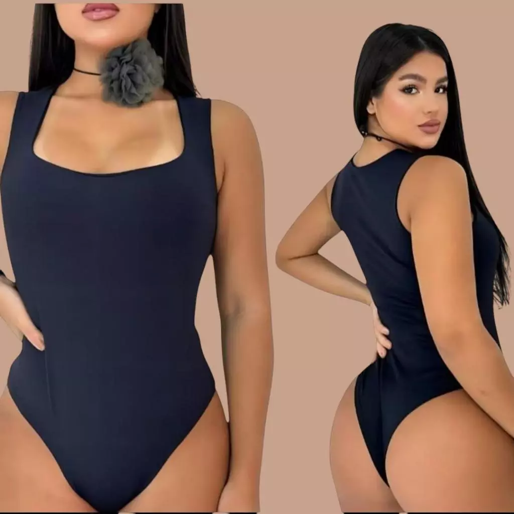 Body Collant Feminino Regata Blusa Decote