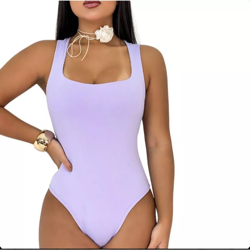 Body Collant Feminino Regata Blusa Decote