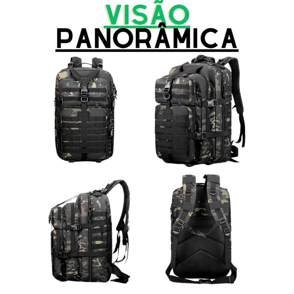 Mochila Militar Tática Impermeável 50 Litros Grande Reforçada