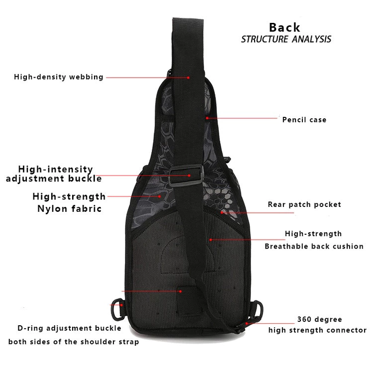 Bolsa Tática Transversal Impermeável Peito E Ombro Masculina Feminina Sling Sport