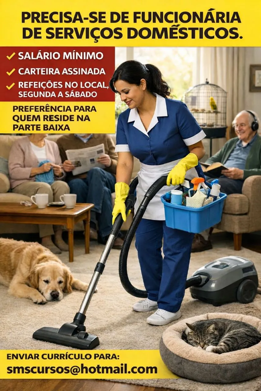 Vaga de empregada domestica