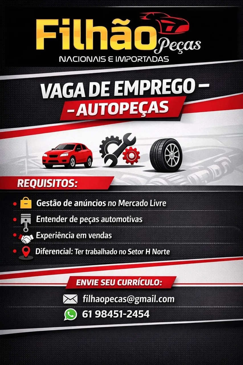 Vaga de emprego setor H Norte