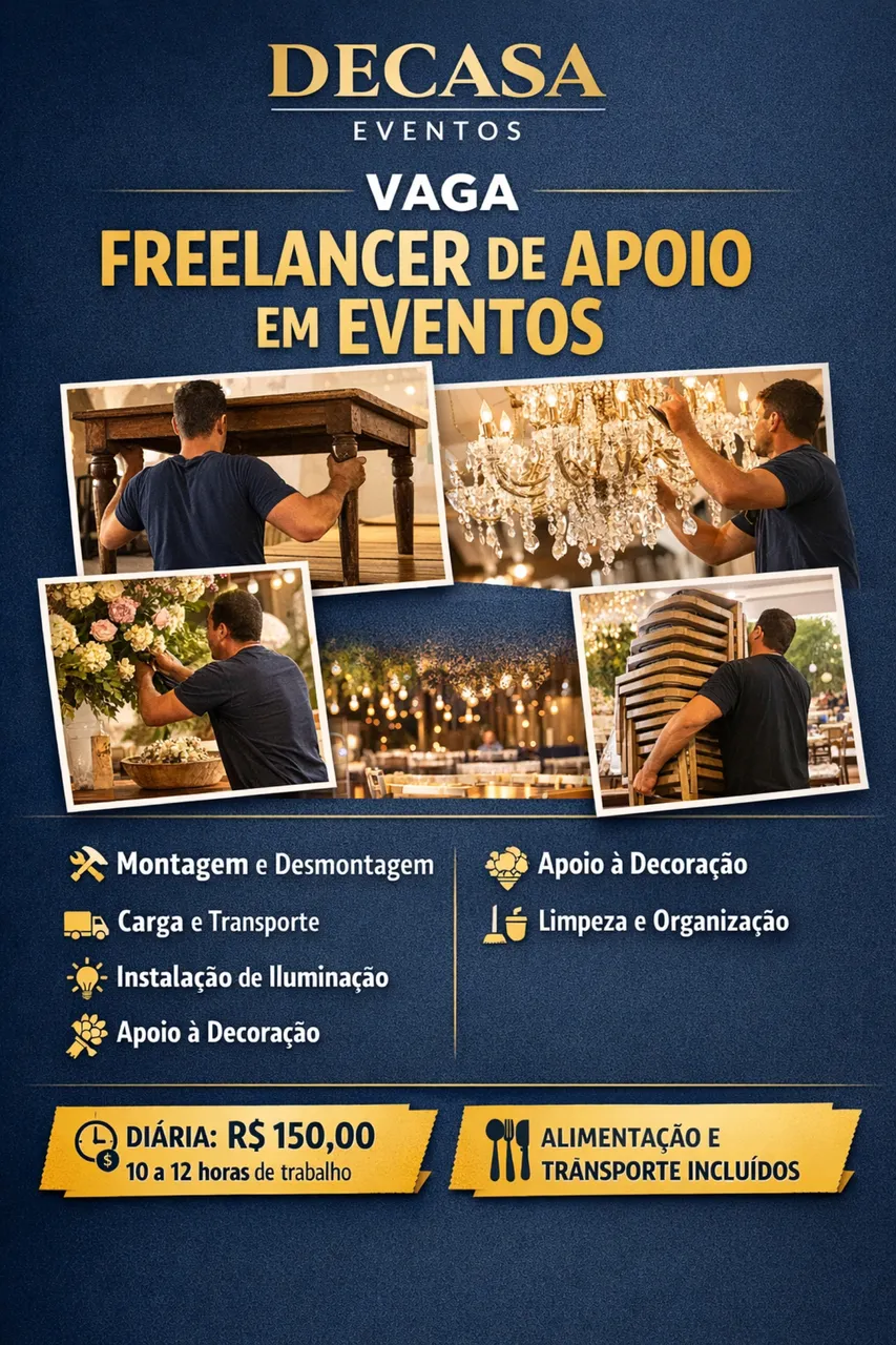 VAGAS PARA EVENTOS – FREELANCER