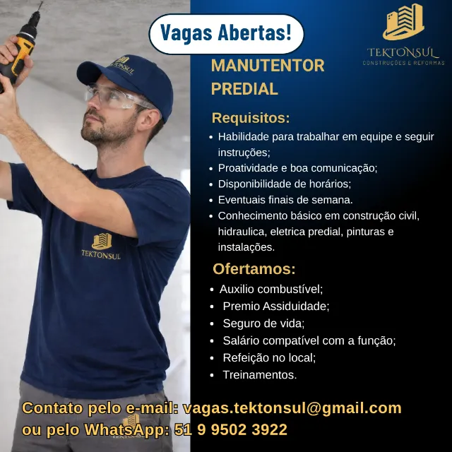 VAGAS ABERTAS PARA LAJEADO TABAÍ E REGIÃO