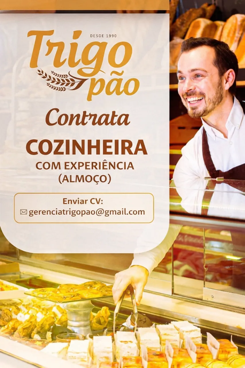 Estamos contratando COZINHEIRA