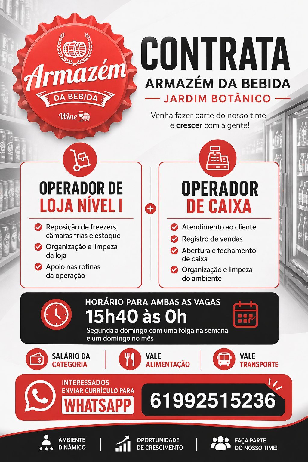 Vagas de Emprego – Armazém da Bebida